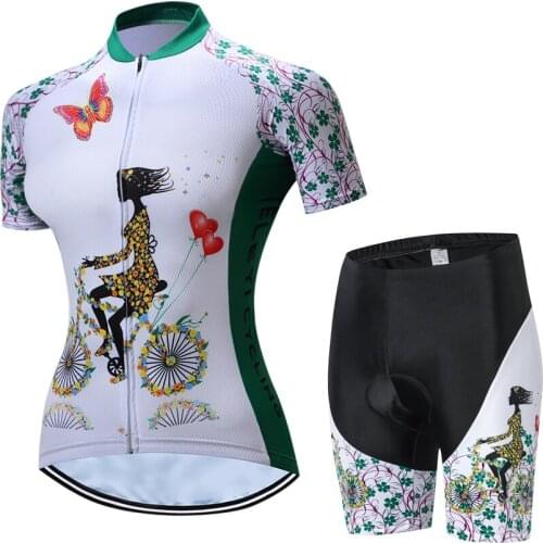 Weimostar Red Green Cycling Jersey Sets Summer Women MTB shirts Bike Cycling Clothing Breathable Bicycle Clothes Ropa Ciclismo