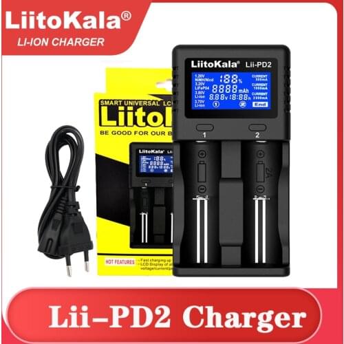 LiitoKala Lii-PD2 Lii-PD4 Lii-S6 Lii500 battery Charger for 18650 26650 21700 18350 AA AAA 3.7V/3.2V/1.2V lithium NiMH batteries