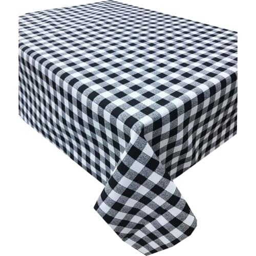 Zeren Home Black White Plaids Carefree Table Cloth 140x180 cm