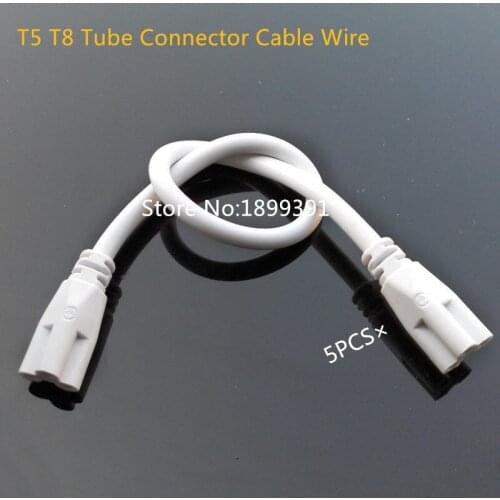 10pcs NEW T5 T8 Tube Connector Cable Wire Cord For Integrated Led Fluorescent Light Free shipping
