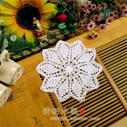 12 pcs lot best selling natural cotton crochet lace doilies round 25cm and 36cm as wedding decor for home decor table mat