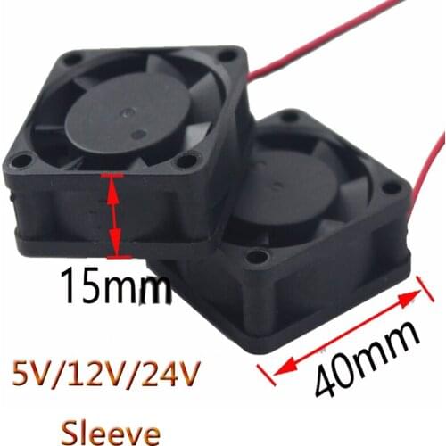 2PCS Gdstime 40mm 5V 12V 24V 4015 40X40X15mm Cooling Fan DC Brushless Small 4cm Cooler Fan 2-pin