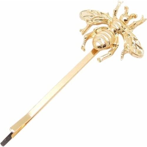 2Pcs Golden Bee Hairpin Side Clamp Tiara Hair Accessories Fashion Hair Jewelry New For Women Girl