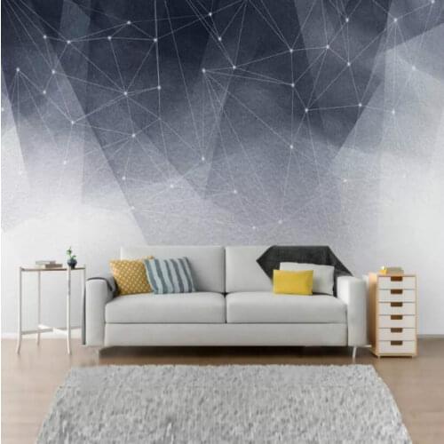 3d Silk Wallpaper for Living Room Home Improvement Modern Wallpaper Background Simple black and white abstract geometric lines