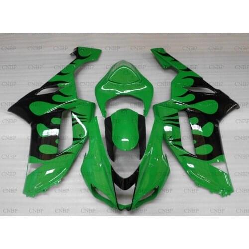 636 Zx-6r 2007 - 2008 Fairing Kits for Kawasaki Zx6r 2008 Bodywork for Kawasaki Zx6r 07 Green Black Frame Fairings