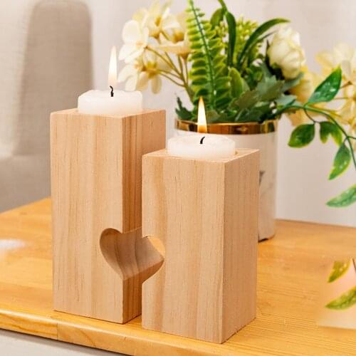 Natural Wood Tea Light Candle Candle for Table / Room Centra