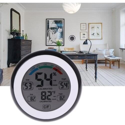 Digital Indoor Thermometer Hygrometer Touchscreen Temperature Gauge Humidity Monitor
