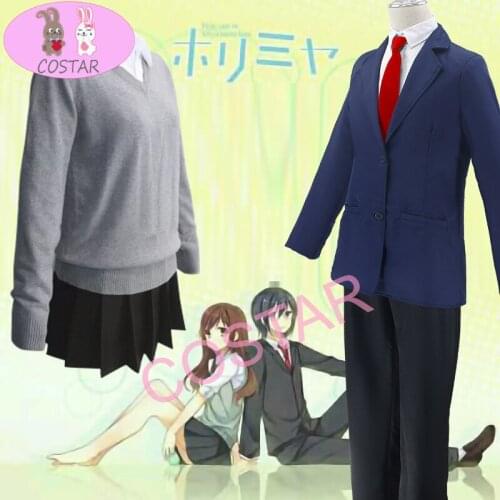 COSTAR Anime Hori-san to Miyamura-kun Hori Kyoko Kyouko Miyamura Izumi Cosplay Costume Full Set Couple Daily Wear Costume
