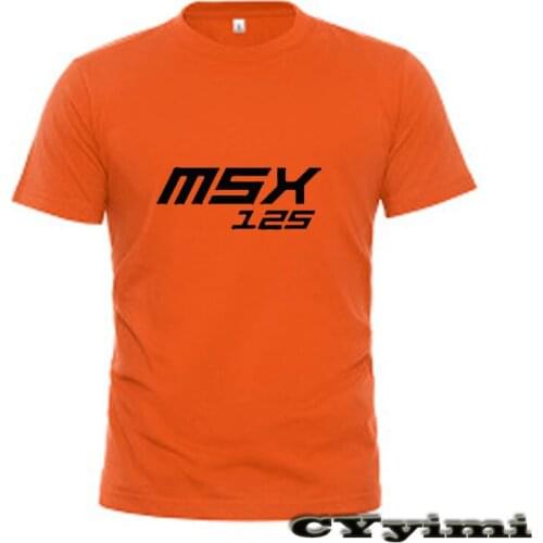 For Honda GROM MSX 125 T Shirt Men New LOGO T-shirt 100% Cotton Summer Short Sleeve Round Neck Tees Male