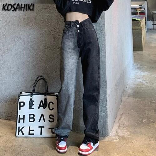 KOSAHIKI Womens Boyfriend Jeans