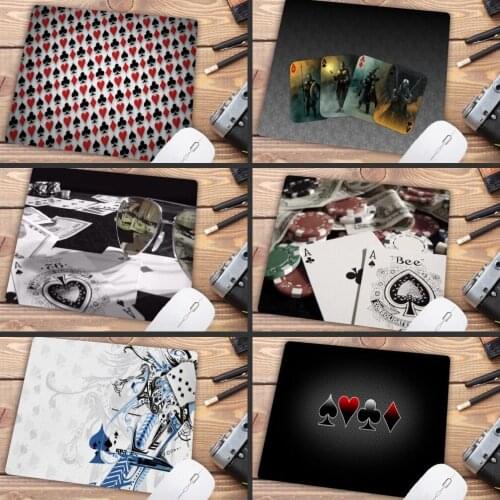 Mairuige Big Promotion Fashion 180X220X2 Mm Anti-slip Silicon Rubber Mouse Pad Interesting Poker Mousepad for Trackball Mouse