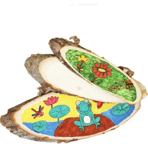 Natural Wood Slices Circles With Jute Twine For DIY Wood Crafts for Birthday Party Table Number Cards Decor Painting Kid