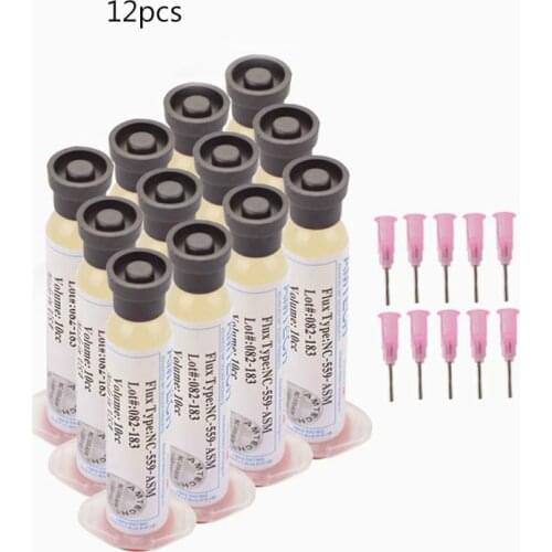 Solder Soldering Paste Flux Grease 10cc with 10pcs Needle NC-559-ASM-UV BGA PCB for Welding Tools Advanced Oil Flux Grease