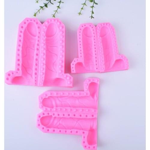 Sexy Tintin Silicone Mould Funny cock funny chocolate cake mold diy fondant cake decoration clay soft clay gypsum