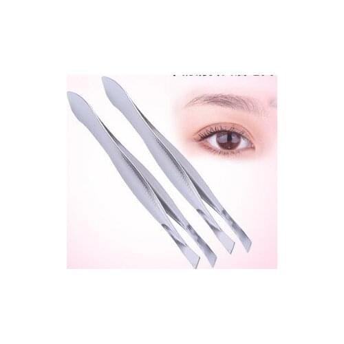 300pcs/lot Stainless Steel Eyebrow Tweezers Bite Tight Sliver Threading Clips Eyebrow Clip MAKE-UP TOOL HA481