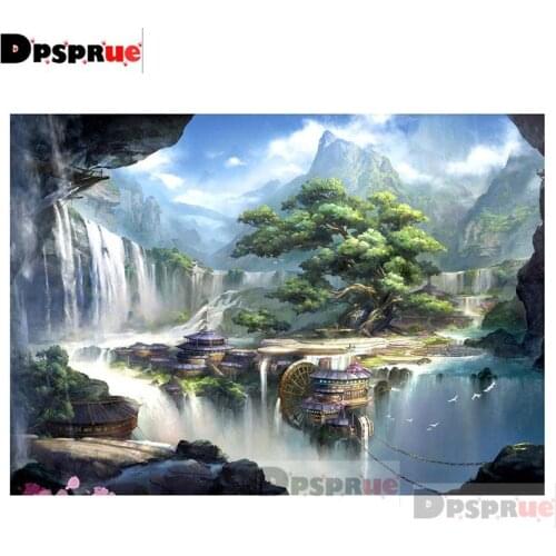 Full Square/Round Diamond Painting Cross Stitch Landscape scenery Diamond 3D Embroidery DIY 5D Moasic Christmas Gift DP102