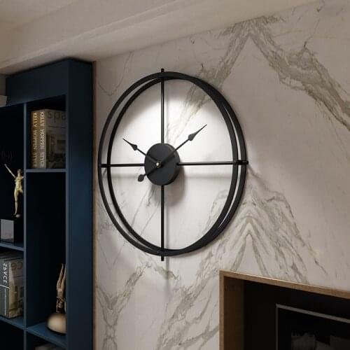 Luxury Nordic Wall Clock Silent Living Room Creative Metal Art Wall Clock Modern Design Orologio Da Parete Home Decor DG50WC