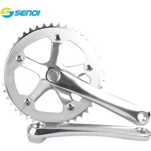 Aluminum Alloy 170mm Cycling Fixed Gear Chain Wheel Crankset 44T Crank With 2 Dust Cover Bike Parts CZY011