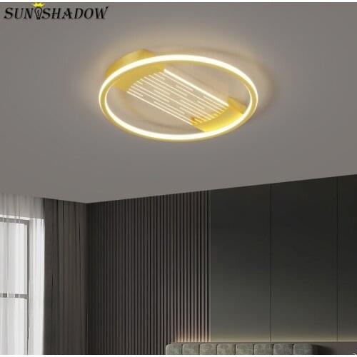 Lustre led Ceiling Light Modern Black&Gold Ceiling Lamp Home For Living Room Foyer Bedroom Dining Room Lamp Indoor Led Fixture
