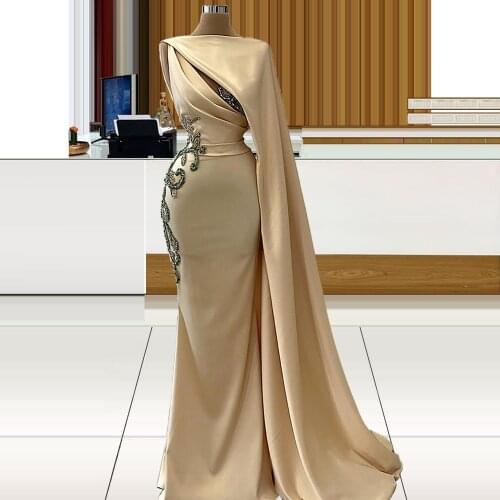 Evening Gowns Formal Dresses Dubai Arabic Womens Clothes Turkish Kaftans Celebrity Party Banquet Prom Outfits Night CXF135