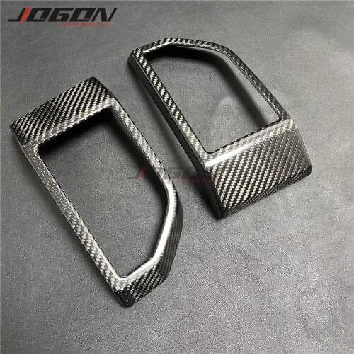 Real Carbon Fiber Dashboard Side Vent Outlet Overlay Cover Trim For Ford F150 F-150 Raptor 2015-2020 Accessories