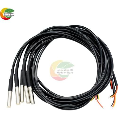 New 1 Piece Waterproof Digital Thermal Probe Temperature Sensor DS18B20 With Length 1M Cable