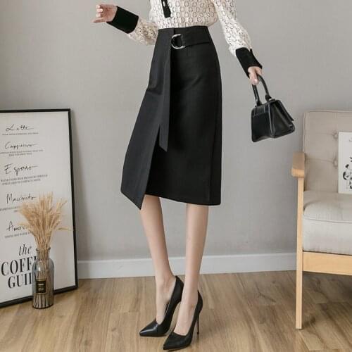 Stretch high waist bag hips skirt women mid-length slim split skirt wedding ceremony festive long skirts office lady clothes