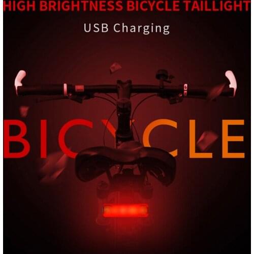 USB Rechargeable Bicycle Rear Light Waterproof MTB Road Bike Taillight High Visibility Red LED Tail Light For Cycling Equipment