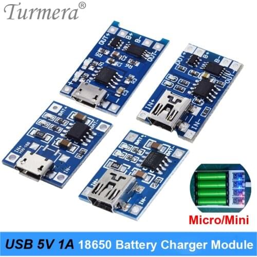 TP4056 5V 1A 18650 Lithium Battery Charger Module Charging Board With Protection Dual Functions 1A Li-ion Battery Use