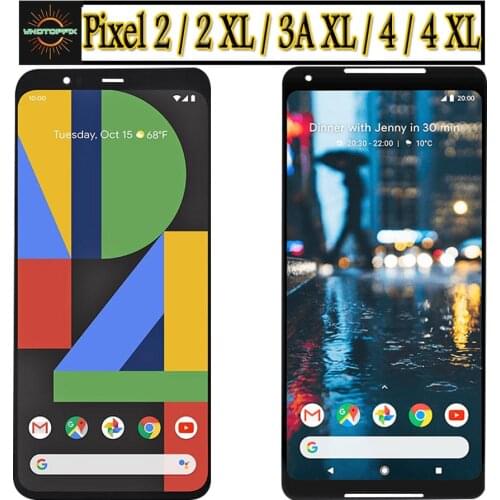 6.0" Amoled For Google Pixel 2 XL lcd Display Screen Touch Glass Digitizer For Google Pixel 3a lcd 3a xl Pixel 4 xl Lcd Display