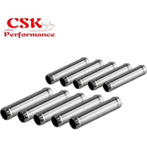 0.51'' 13mm Aluminum Hose Adapter Tube Joiner Pipe Coupler Connector 10PCS L=3