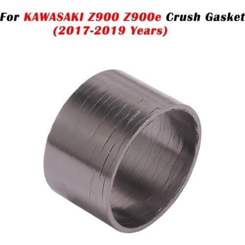 1pcs Slip On For Kawasaki Z900 Z900e 2017 - 2019 Motorcycle Exhaust Pipe Gaskets Modify Middle Tube Link Pipe Seal Crush Gasket