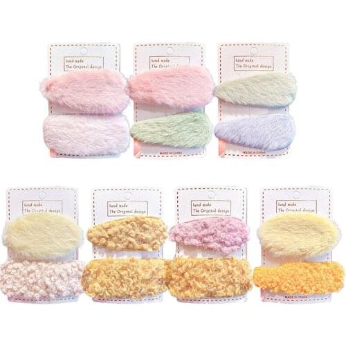 2pcs/set 7 Colors Cartoon Christmas Gifts Set Girl Hair Clips Barrettes Hair Ornament Headband Children Hairpins For Baby Girls