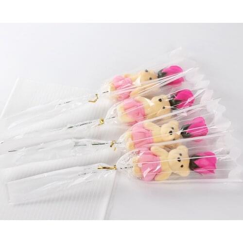 2pc Personalized Gift for Girlfriend Valentines Day Gift Bear Flower Soap Wedding Gifts for Guests Bridesmaids Gift Party Favors