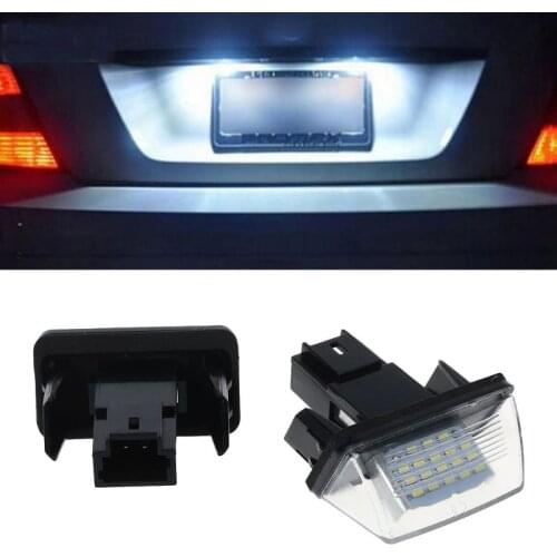 2PCS LED License Number Plate Light For For Citroen C3 C4 C5 C6 Peugeot 206 207 307 308 License Plate Lamps