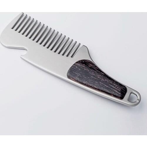 300pcs/lot 12.6*3.5*2.3cm Size Multi function Kirsite Metal Comb Pocket Comb Bottle openers