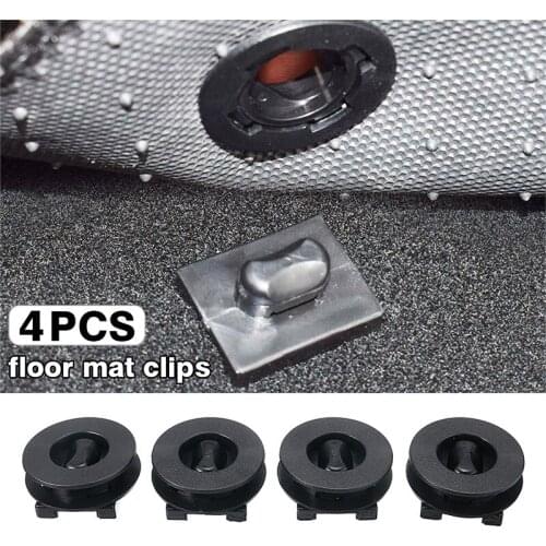 4pcs Black Auto Fastener Floor Mat Buckle Antiskid Pad Fastener Car Fastener Clips Skid Resistant Carpet Fixed Clamp Parts