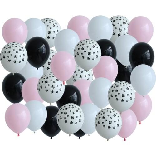 40pcs Mix Color Pets Dog Paw Latex Balloons Animal Theme Party Decor Kids Classic Toys Globos Helium Air Inflatable Balls Supply