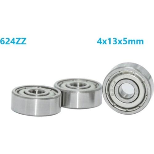 50/100pcs 624ZZ 624-ZZ 624 ZZ Z 4*13*5mm Double metal cover Deep Groove Ball bearing Miniature Ball Bearings 625ZZ 4x13x5mm 624Z