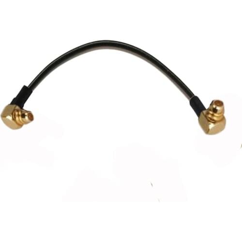 50pcs Right Angle MMCX male to MMCX male RA RF pigtail cable jumper RG174 50cm 1m for wireless