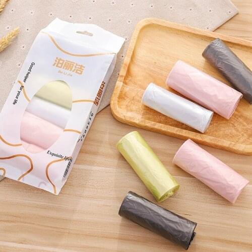 6 Roll/Pack(120pcs) Large Thickened Colored Silver Steel Garbage Bags Trash Bag