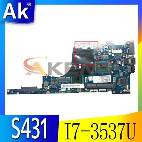 Akemy VIUS1 LA-9611P Is Suitable For Lenovo Thinkpad S431 S3-S431 Laptop Motherboard 04X2003 CPU I7 3537U HM77 DDR3 Test Wor