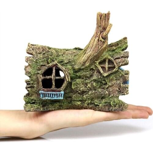 Fish Tank Aquarium Accessories Resin Tree House Fish Shrimp Avoid Aquarium Landscaping Fish Tank Decoration Crafts Pet Supplies