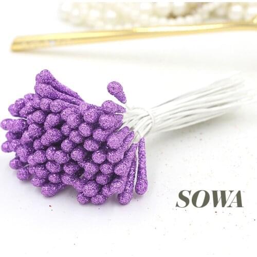 Free Shipping length 90mm White Color 5mm Single Head Iron Wire Pearl Stamen For Christmas Flower Wedding Decoration(80pcs/Lot)