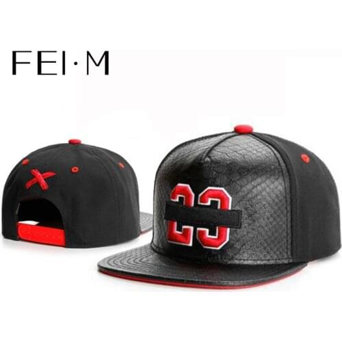 FEI M Fashion BANNED Adjustable Snapback Cap Letter 23 Leather Baseball Cap Adult Casual Sports Sun Basketball Hat 5