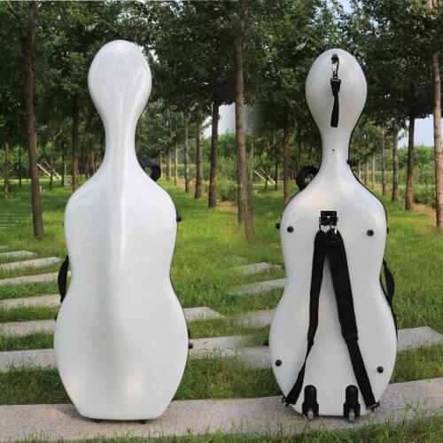 Yinfente Advanced 3/4 4/4 Cello Case Carbon Composite material strong/light White