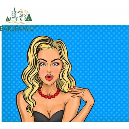 EARLFAMILY 13cm x 9.9cm For Sexy Girls Anime Car Stickers Auto Car Assessoires Decal Waterproof Vinyl Material Decoration