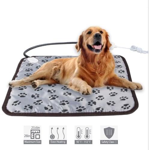 Pet Dog Cat Electric Heating Pad Winter Warm Carpet for Animals Temperature Adjusted Waterproof Warming Mat Carpet Heated Pads