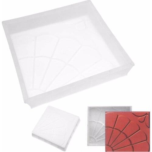 Paving Pavement Concrete Mould Stepping Stone Mold Sector Shape Garden Plastic DIY Walking Path Maker Cement Brick Mold Garden