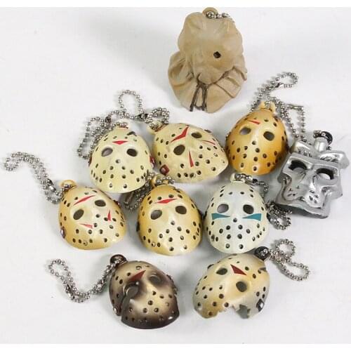 Jason Voorhees Masks Mini PVC Figures Model Toys Pendants 10pcs/set
